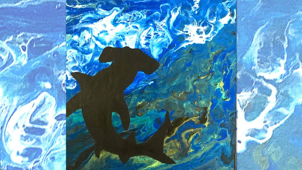 Hammerhead Shark in the water Painting